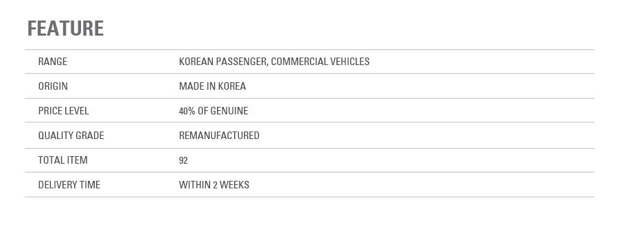 Feature of CARNIX Steering Gear