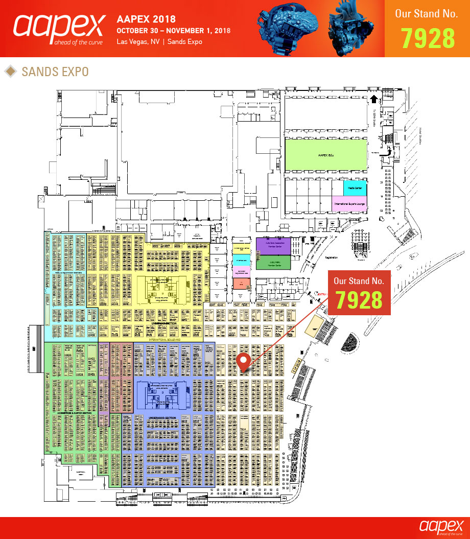 Miral Auto Camp Corp - AAPEX 2018  - Booth Map