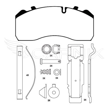 CARNIX photo - MACWVA29093 PAD KIT- DISC BRAKE